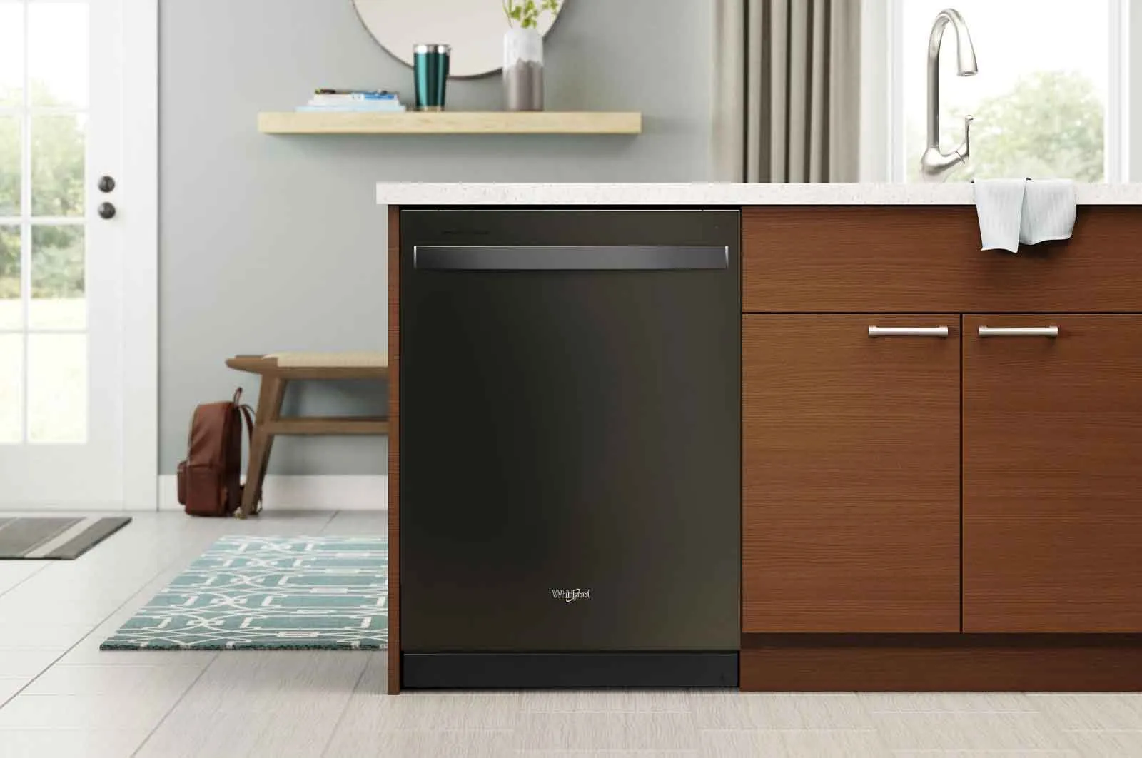 Whirlpool 24" Black Stainless Dishwasher with 3rd Rack (47 dBA) - WDT750SAKV
