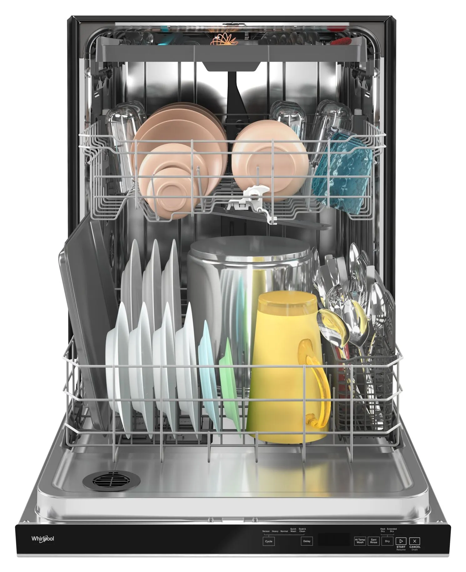 Whirlpool 24" Fingerprint Resistant Stainless Steel Dishwasher with 3rd Rack (47 dBA) - WDTA50SAKZ