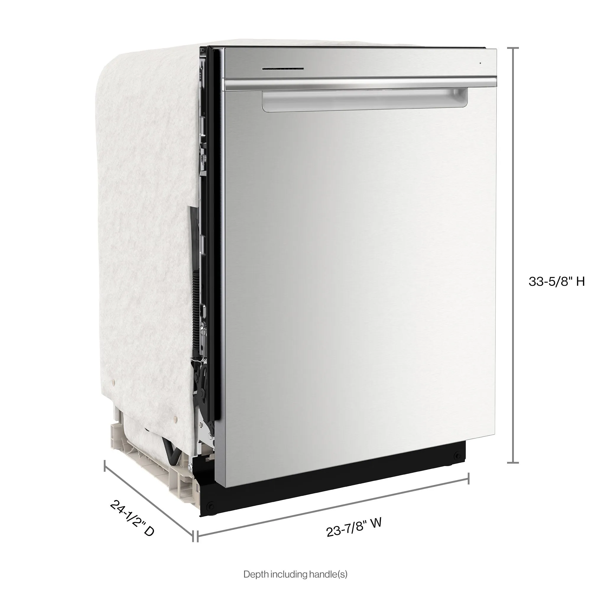 Whirlpool 24" Fingerprint Resistant Stainless Steel Dishwasher with 3rd Rack (47 dBA) - WDTA50SAKZ