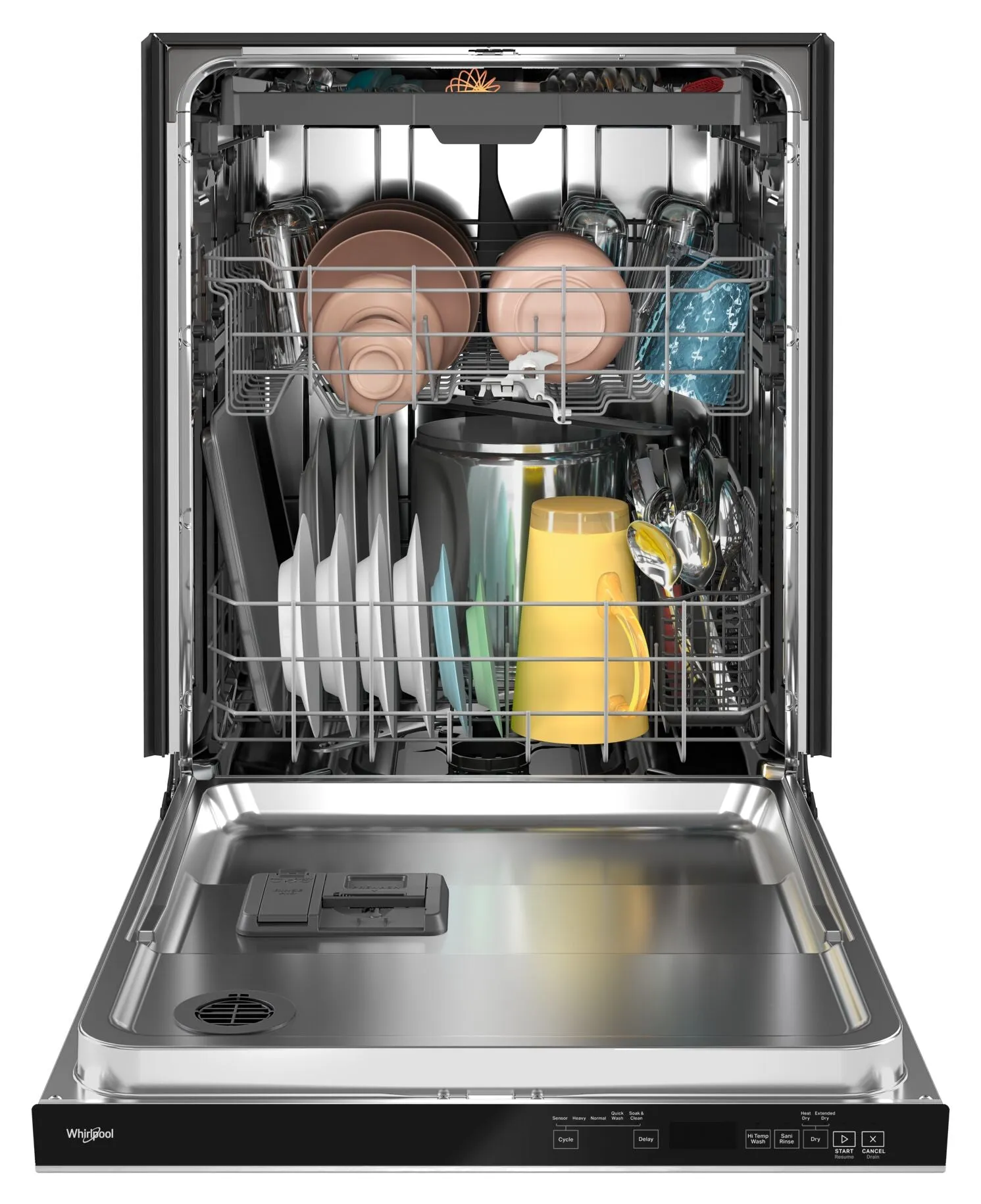 Whirlpool 24" Fingerprint Resistant Stainless Steel Dishwasher with 3rd Rack (47 dBA) - WDTA50SAKZ