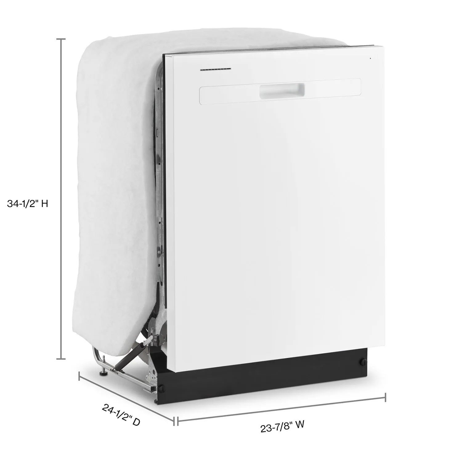 Whirlpool 24" White Dishwasher (55 dBA) - WDP540HAMW