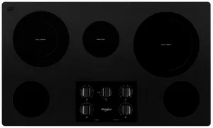 Whirlpool Black 36" Electric Cooktop - WCE77US6HB