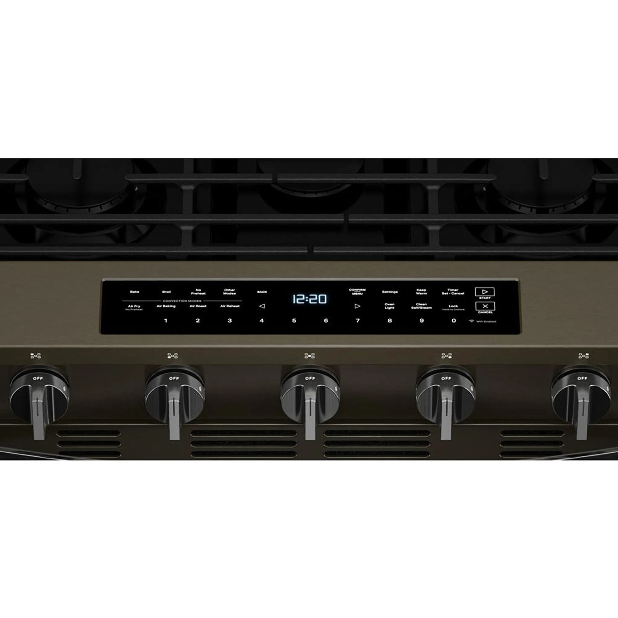 Whirlpool Black-on-Stainless Slide-In Gas Range (5 Cu.Ft.)- WSGS7530RV