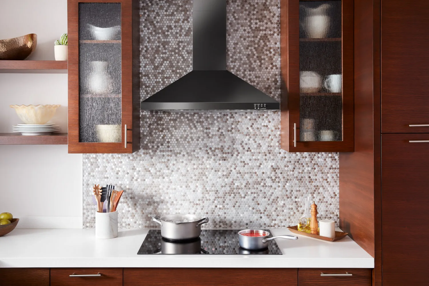 Whirlpool Black Stainless Steel 30" 400 CFM Canopy Wall-Mount Range Hood - WVW53UC0HV