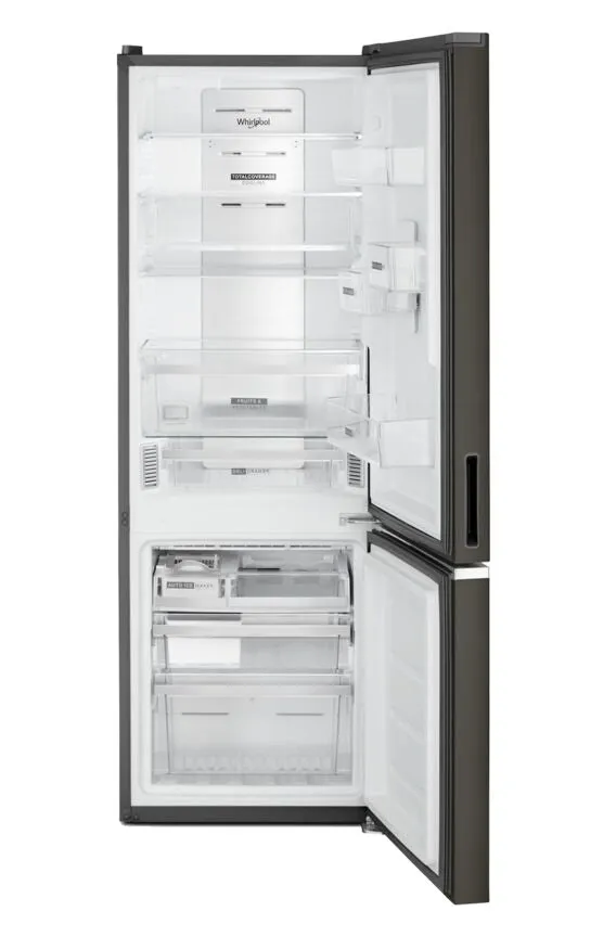 Whirlpool Black Stainless Steel Counter-Depth Bottom-Freezer Refrigerator (12.9 Cu.Ft.) - WRB543CMJV