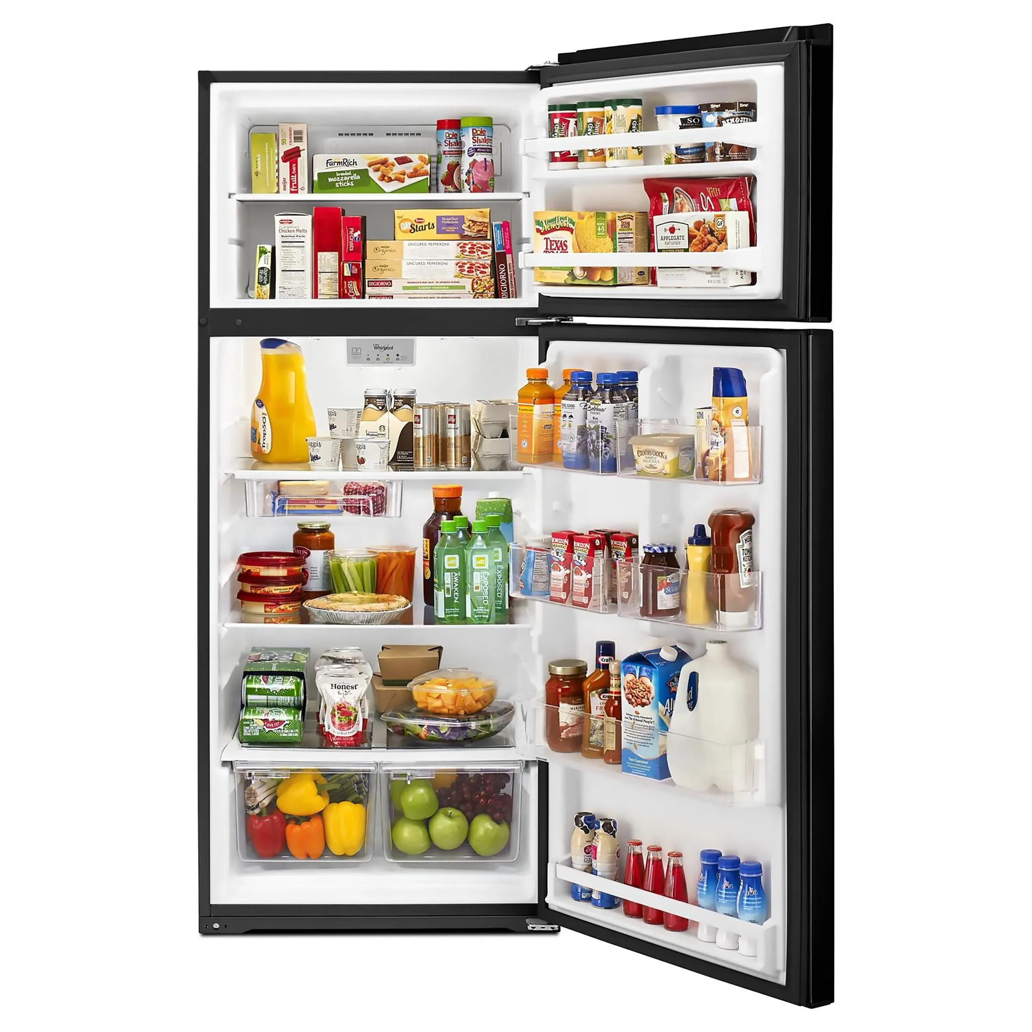 Whirlpool Black Top-Freezer Refrigerator (18 Cu. Ft.) - WRT518SZFB