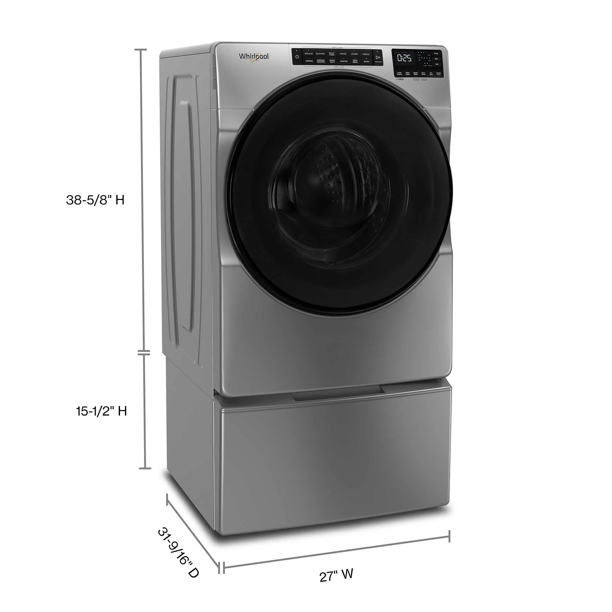 Whirlpool Chrome Shadow Front-Load Washer with Quick Wash (5.2 cu. ft.) - WFW5605MC