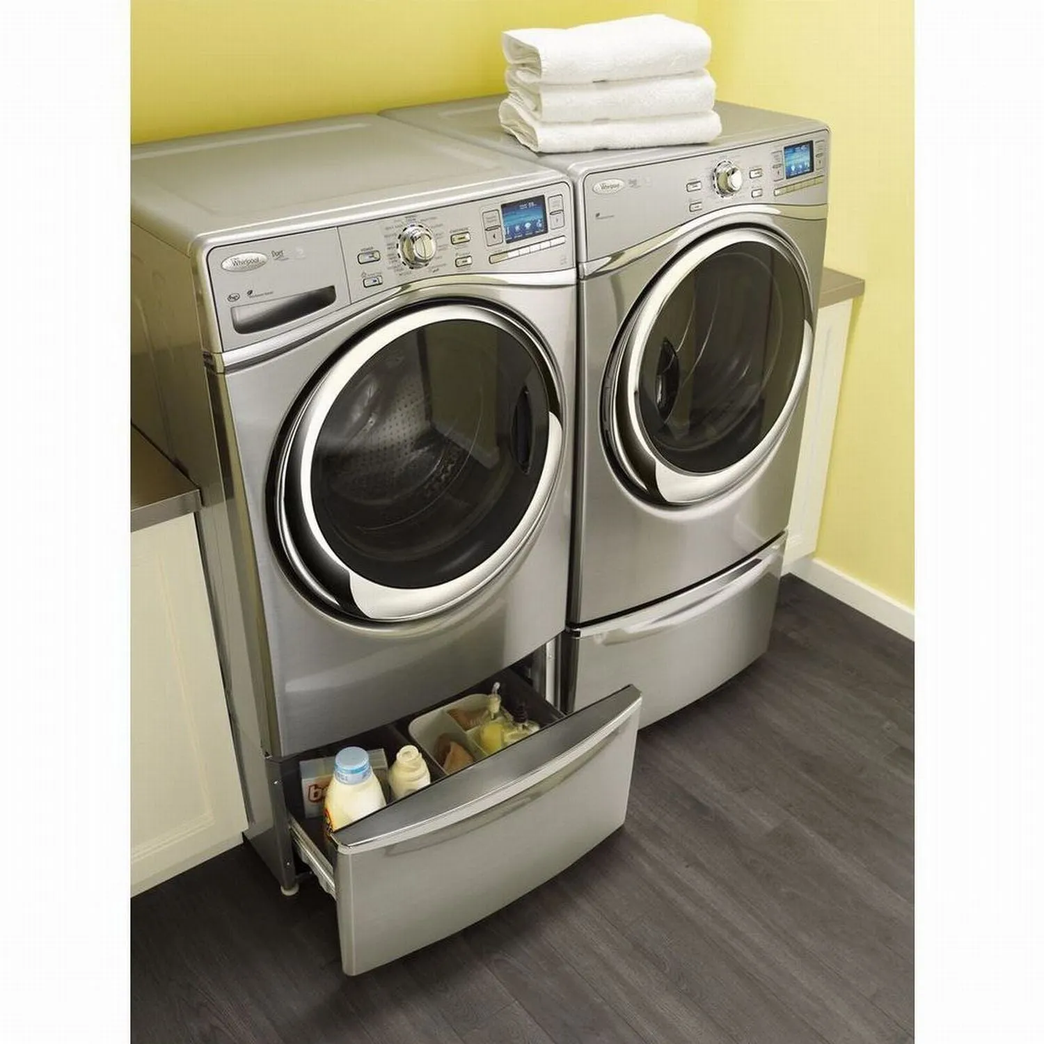 Whirlpool Chrome Shadow Laundry Pedestal (15.5") - WFP2715HC