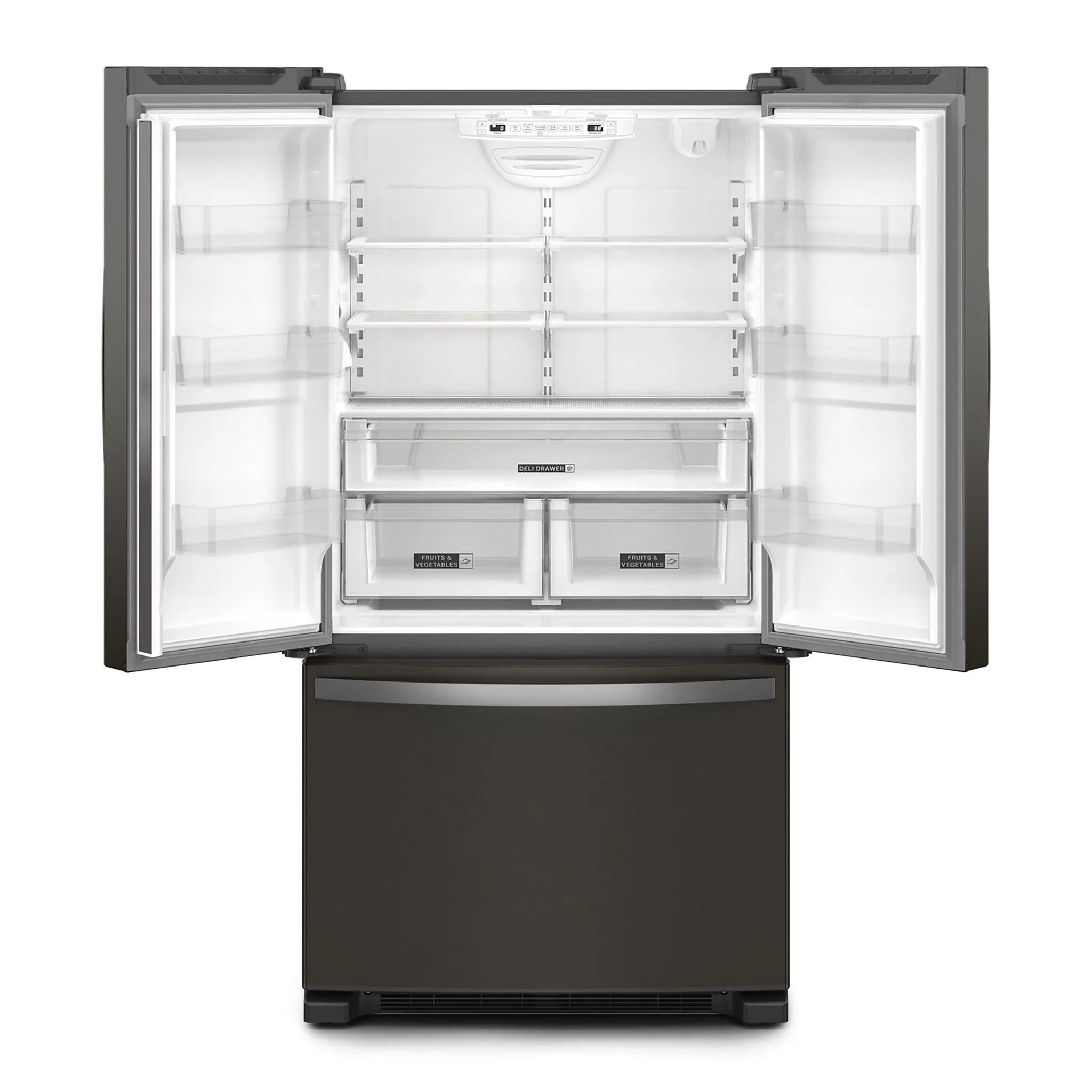 Whirlpool Fingerprint Resistant Black Stainless French Door Refrigerator (20 Cu.Ft.) - WRFC2036RV