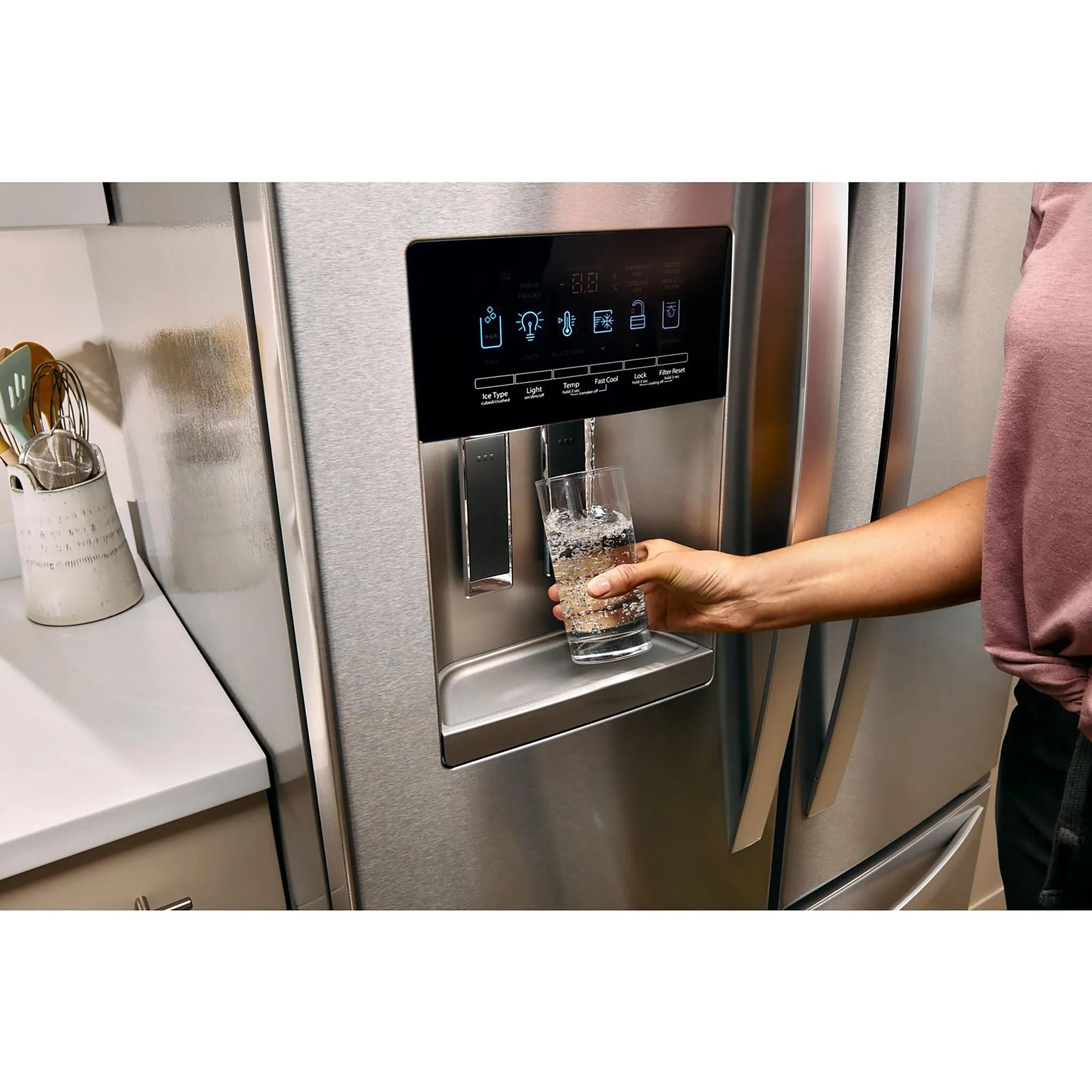 Whirlpool Fingerprint Resistant Stainless Steel French Door Refrigerator (24.7 Cu.Ft.) - WRFF3436RZ