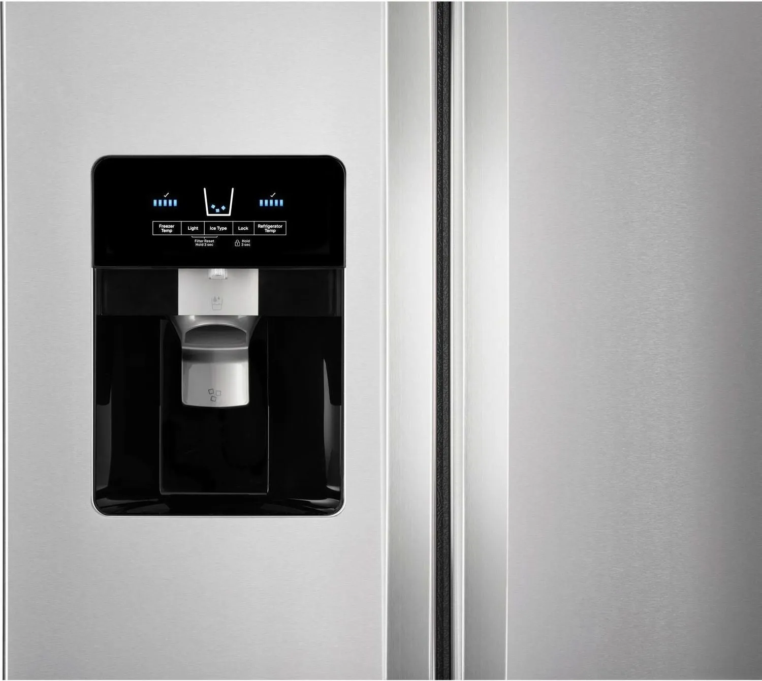 Whirlpool Monochromatic Stainless Steel Side-by-Side Refrigerator (21 Cu. Ft.) - WRS331SDHM