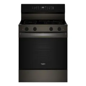Whirlpool Print Resistant Black Stainless Electric Freestanding Range (5.3 Cu.Ft.) - YWFES7530RV