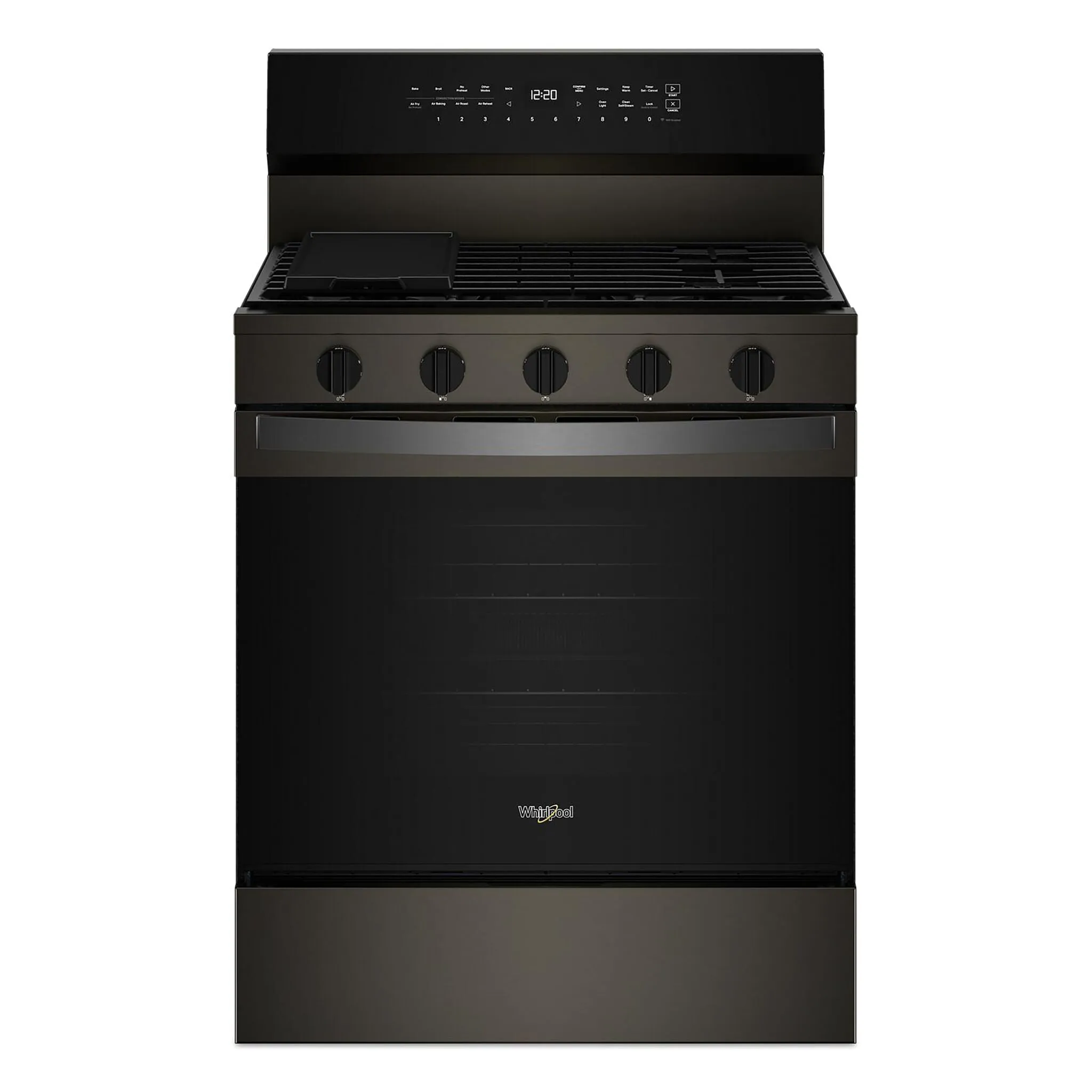 Whirlpool Print Resistant Black Stainless Gas Freestanding Range (5 Cu.Ft) - WFGS7530RV