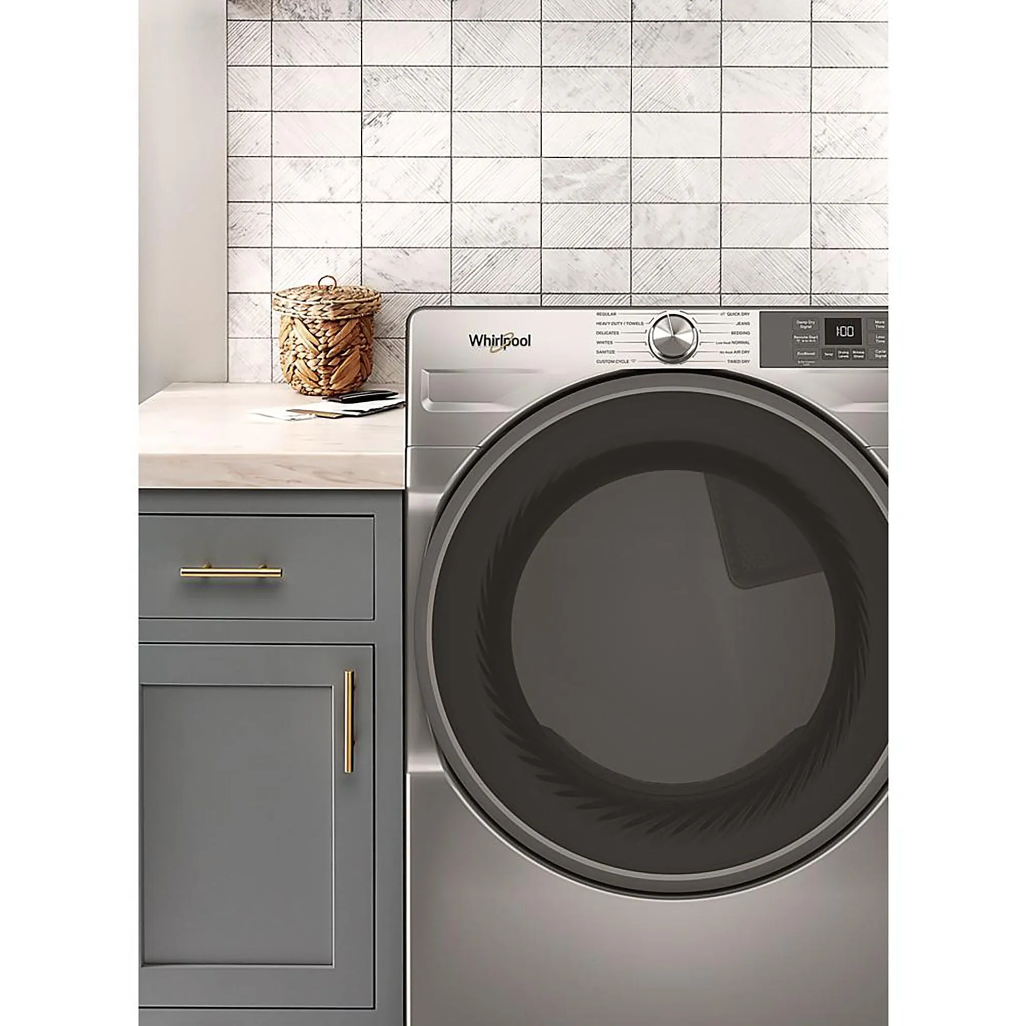 Whirlpool Radiant Silver Electric Dryer (7.4 Cu.Ft.) - YWED5720RR