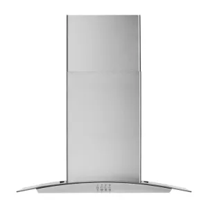 Whirlpool Stainless Steel 30" 400 CFM Curved Glass Wall Mount Range Hood - WVW51UC0LS
