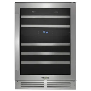 Whirlpool Stainless Steel Undercounter Wine Center (46 Bottles) - WUW55X24HS