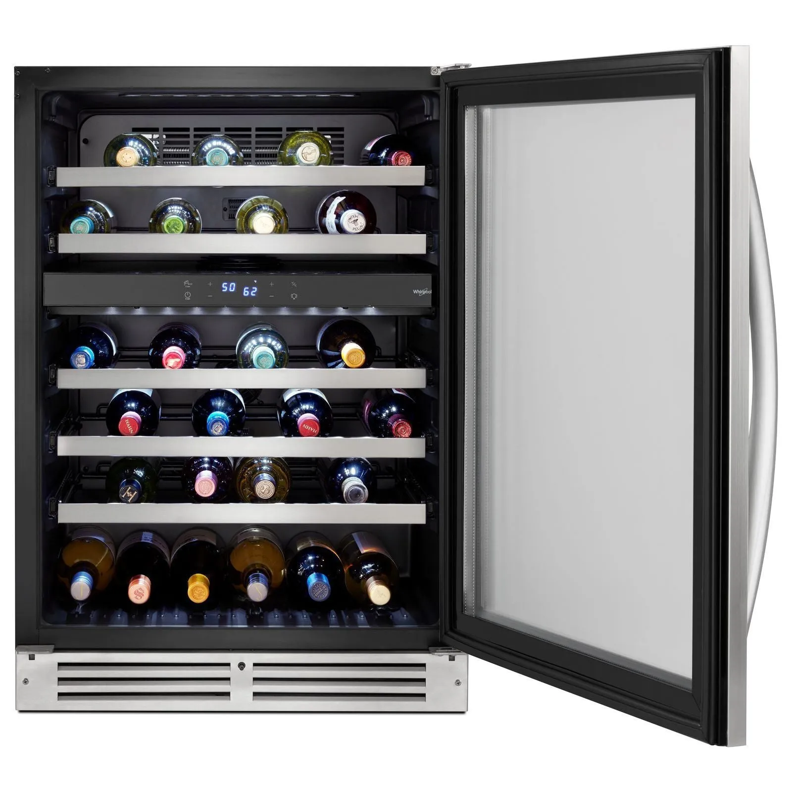 Whirlpool Stainless Steel Undercounter Wine Center (46 Bottles) - WUW55X24HS