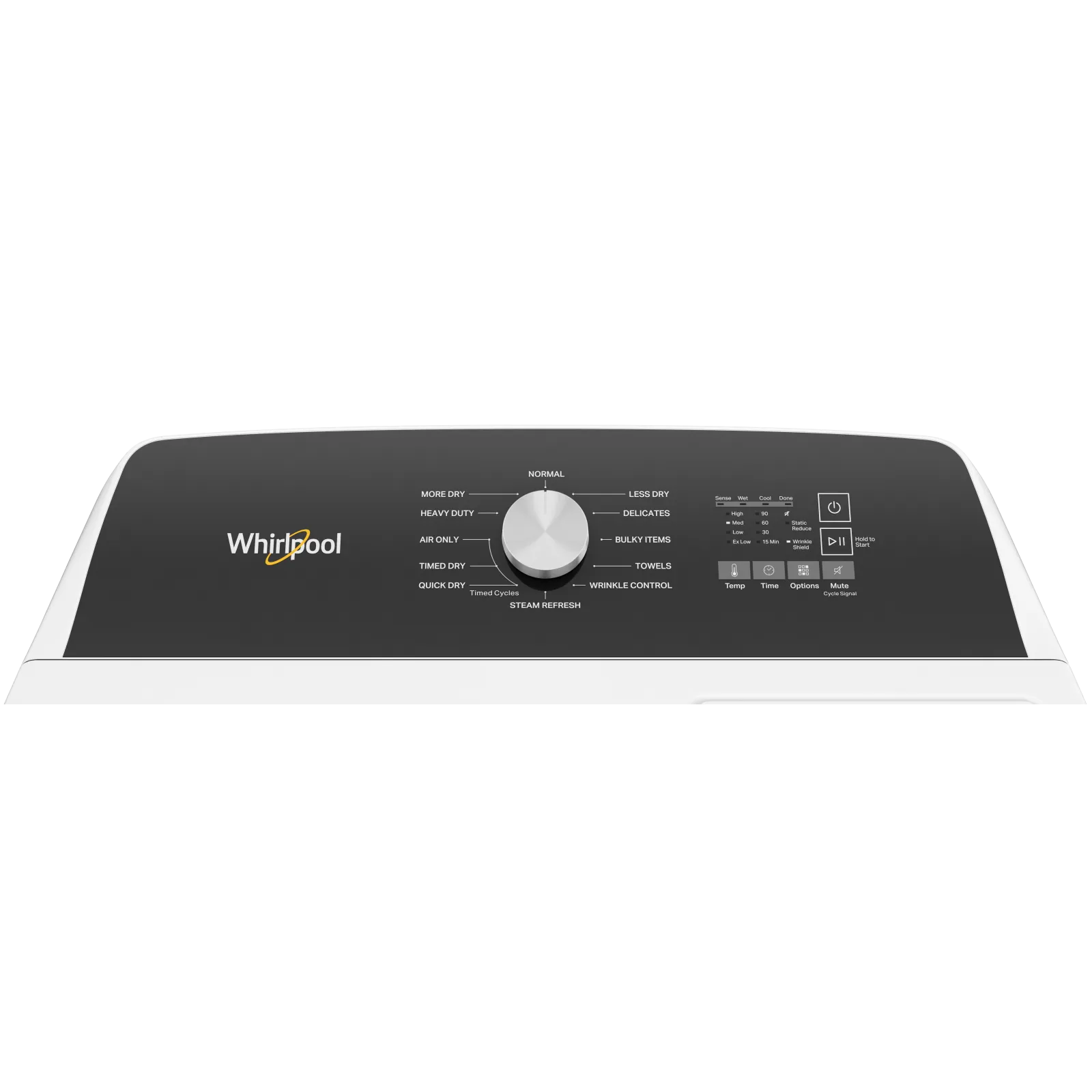 Whirlpool White Front Load Steam Gas Dryer with Moisture Sensing (7.0 Cu.Ft) - WGD5050LW
