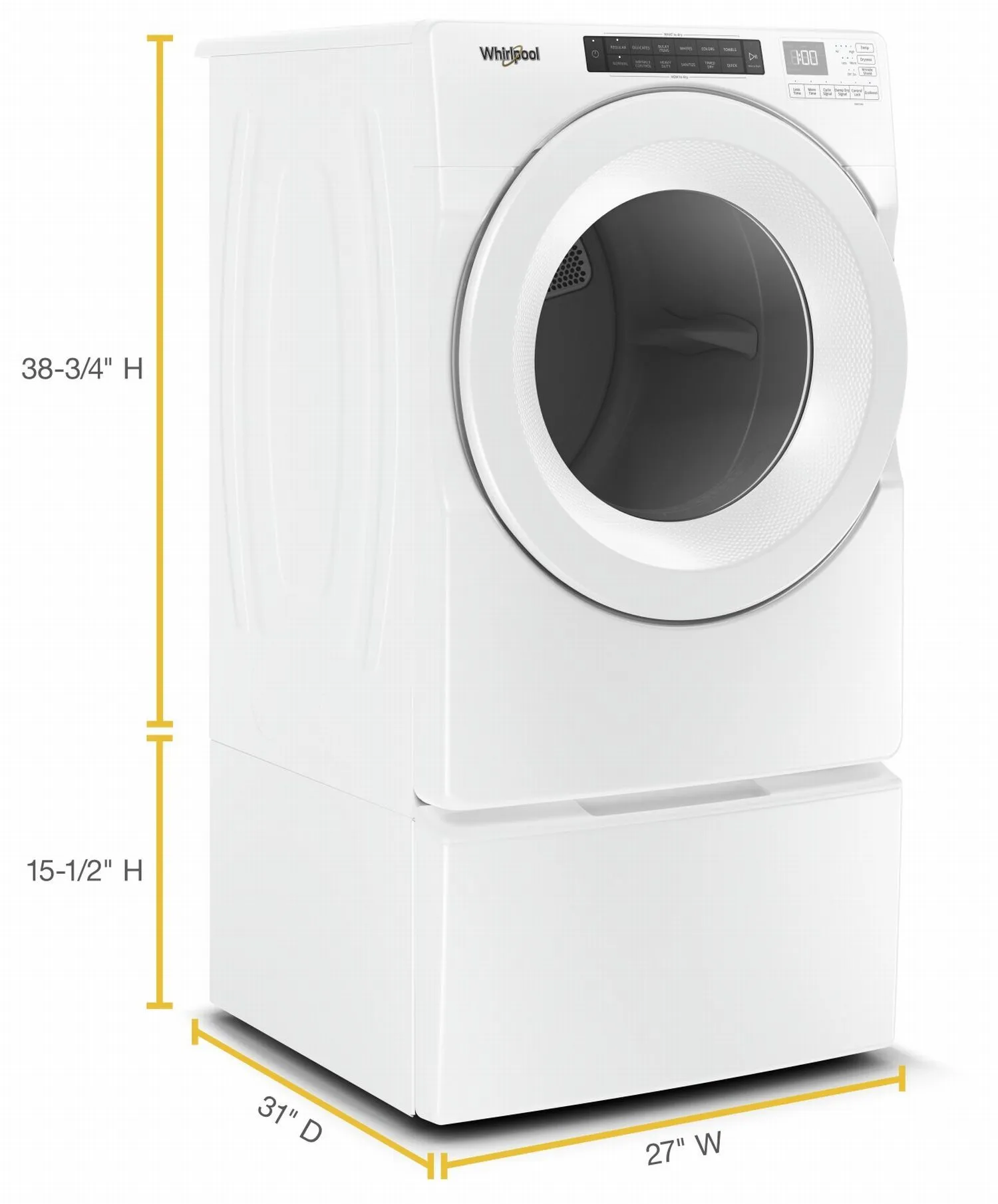 Whirlpool White Gas Dryer (7.4 Cu.Ft.) - WGD5620HW