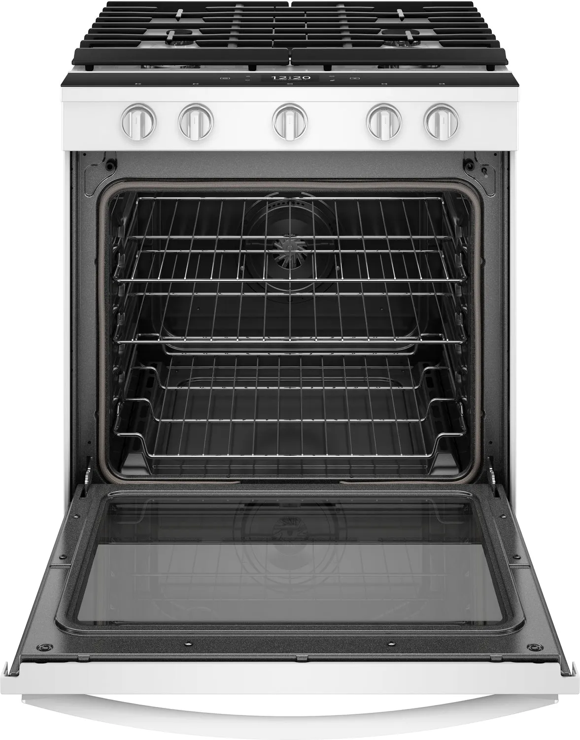 Whirlpool White Slide-In Gas True Convection Range (5.8 Cu. Ft) - WEG750H0HW