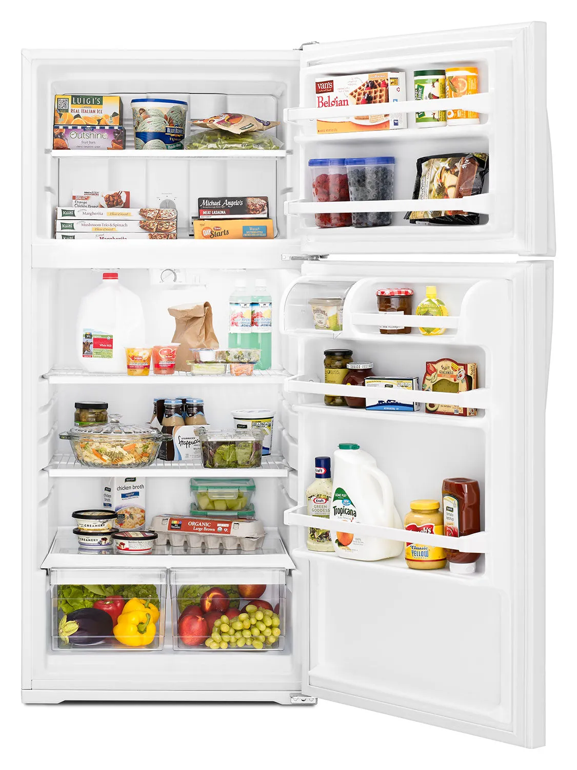 Whirlpool White Top-Freezer Refrigerator (14.3 Cu. Ft.) - WRT134TFDW