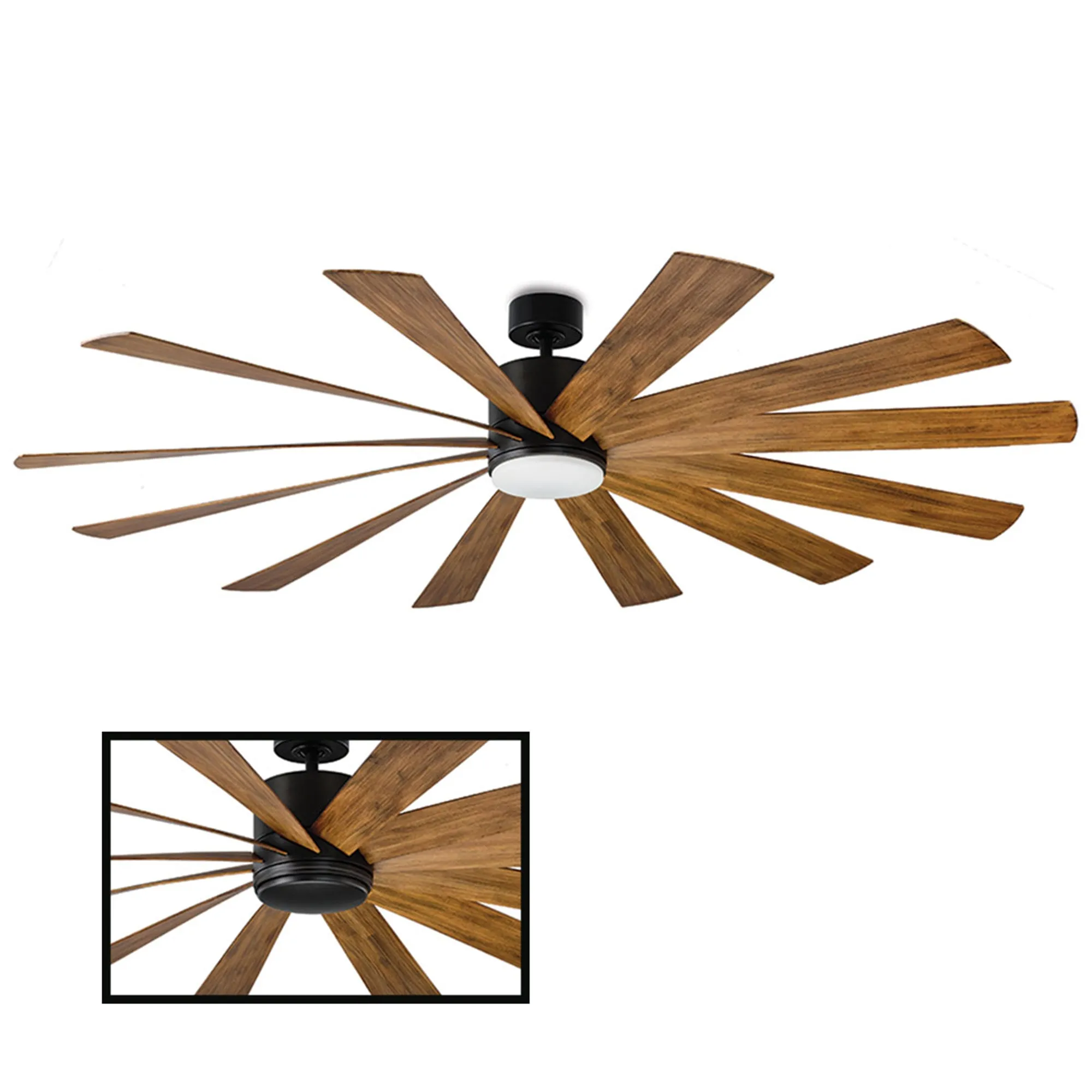 Windflower Indoor/Outdoor 12-Blade 80" Smart Ceiling Fan with LED Light Kit