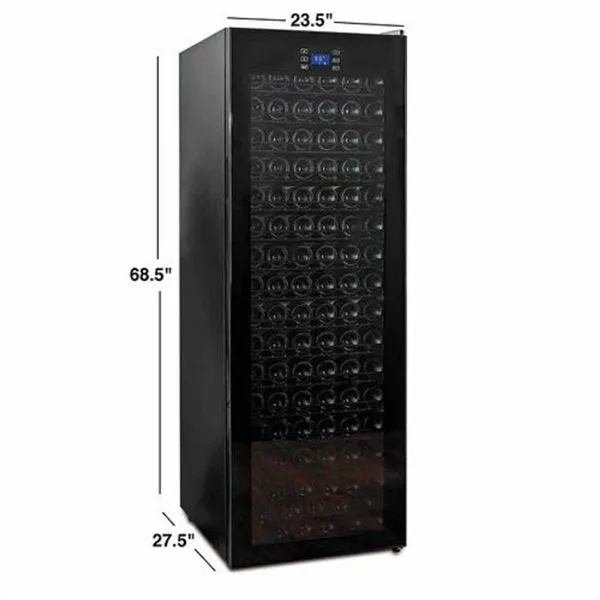Wine Enthusiast Black Classic Wine Cellar (166 Bottle) - 269016603