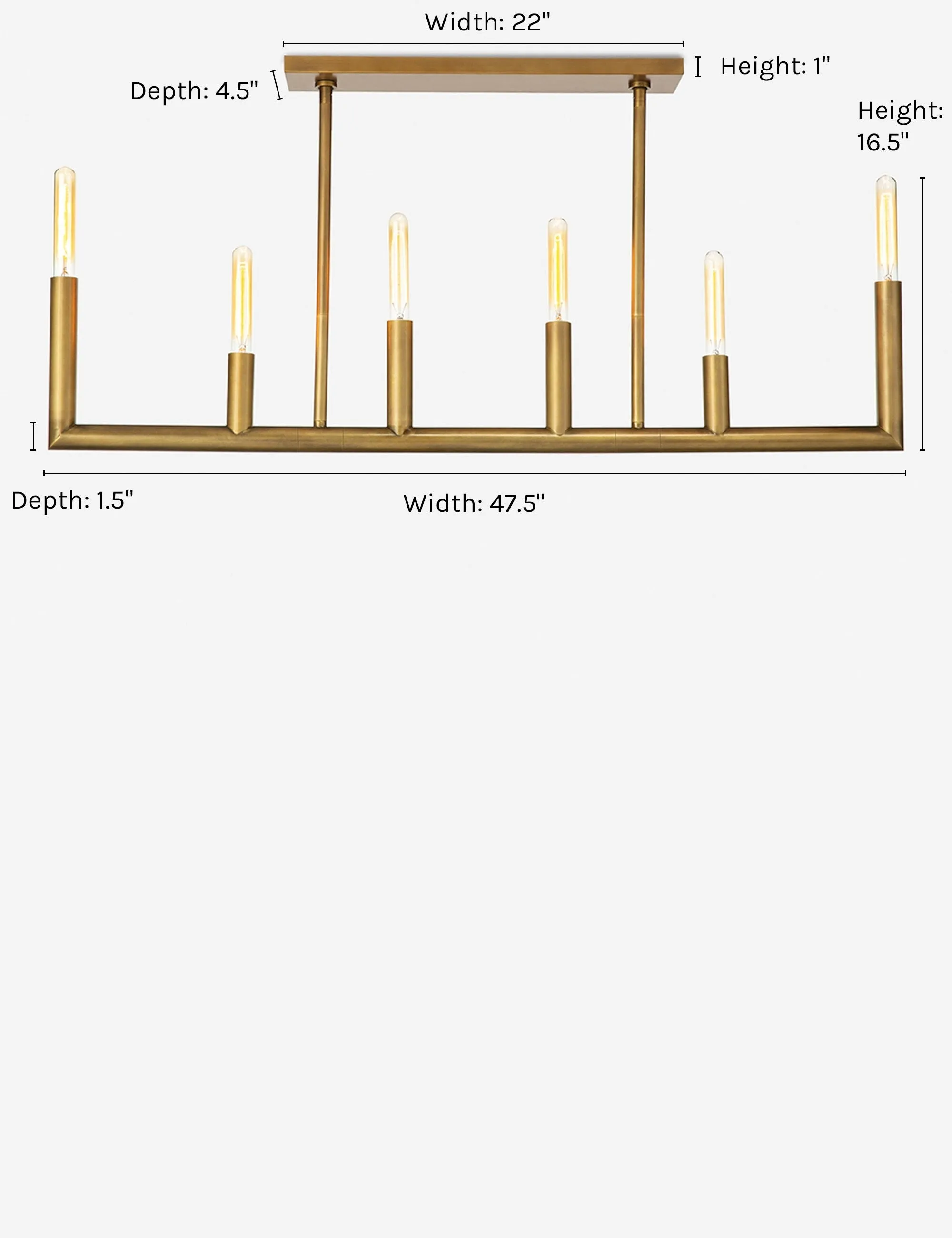 Wolfe Linear Chandelier by Regina Andrew by Regina Andrew Lulu and Georgia
