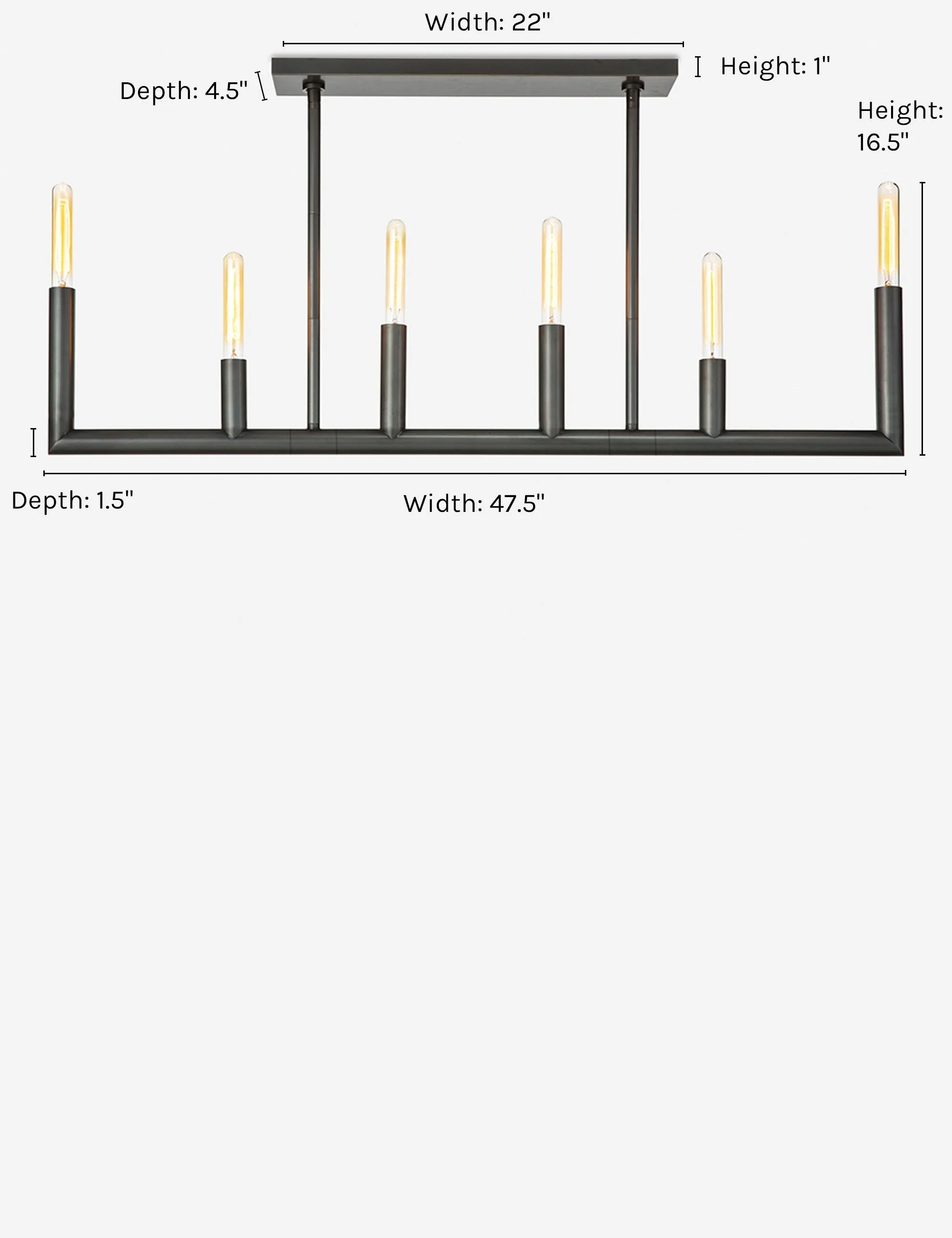 Wolfe Linear Chandelier by Regina Andrew by Regina Andrew Lulu and Georgia